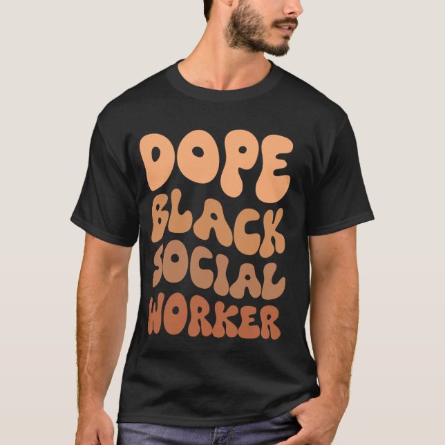 Camiseta Mes de historia negra trabajador social negro (Anverso)