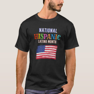 Camiseta Mes de la Ceremonia Hispana Orgulloso Latino Españ