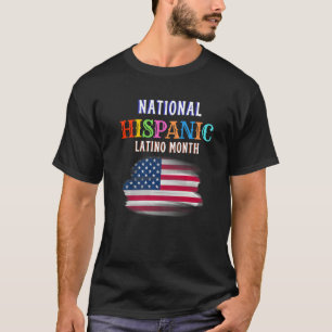 Camiseta Mes de la Ceremonia Hispana Orgulloso Latino Españ