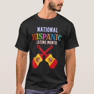 Camiseta Mes de la ceremonia hispana Prideful Latin Spanish