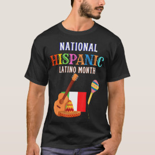 Camiseta Mes de la ceremonia hispana Prideful Latin Spanish