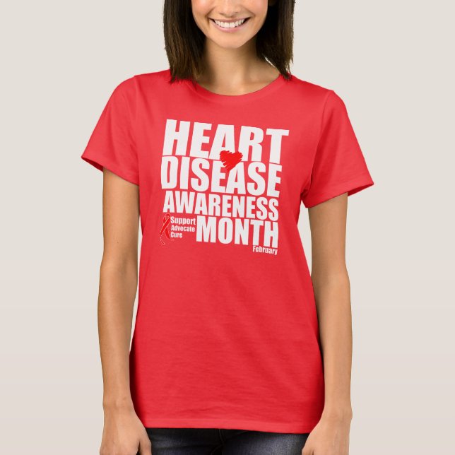 Camiseta Mes de la conciencia de la enfermedad cardíaca (Anverso)