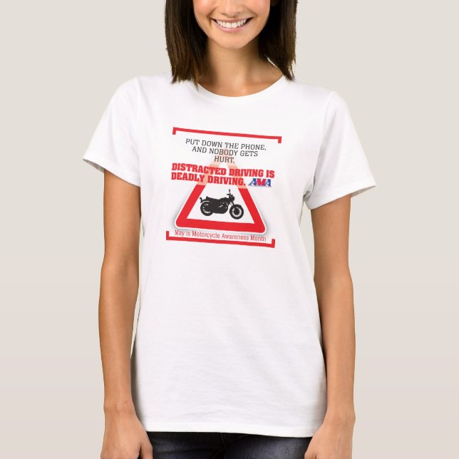 Camiseta Mes de la conciencia de la motocicleta: Ponga el (Anverso)