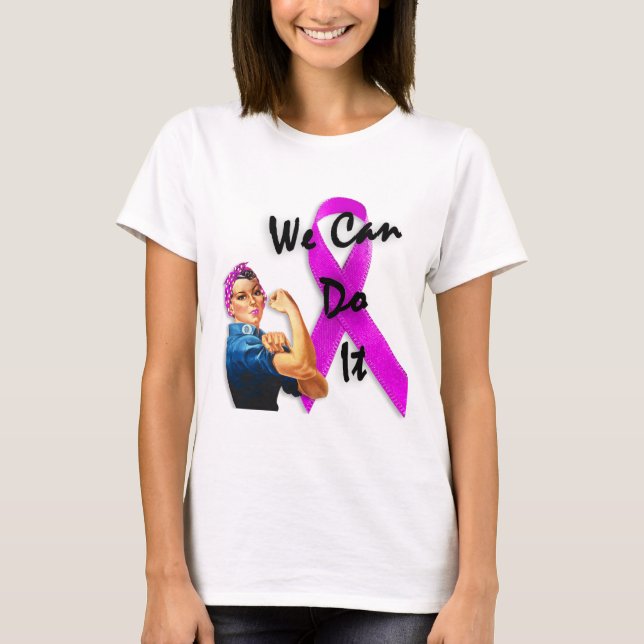 Camiseta Mes de la conciencia del cáncer de pecho, Rosie el (Anverso)