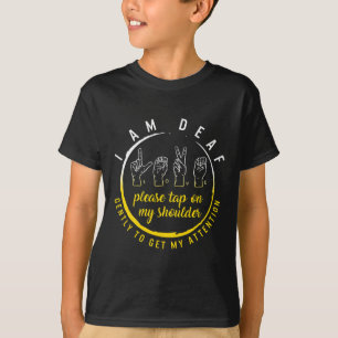 Camiseta Mes de la conciencia Estoy sorda, mi hombro, gay