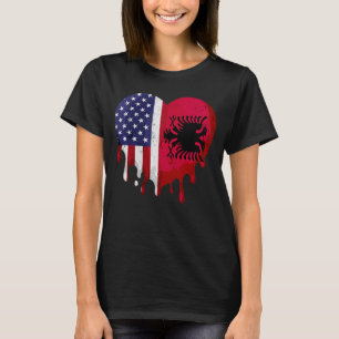 Camiseta Mes de la herencia albanesa estadounidense: Bander