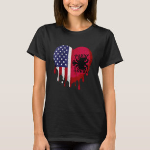 Camiseta Mes de la herencia albanesa estadounidense: Bander