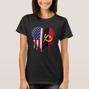 Camiseta Mes de la Herencia Angoleña Americana Bandera de A