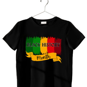 Camiseta Mes de la Herencia de la Historia Negra con Pincel