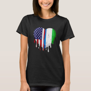 Camiseta Mes de la Herencia de Sierra Leona Americana Bande