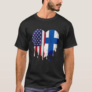 Camiseta Mes de la herencia finlandesa norteamericana Bande