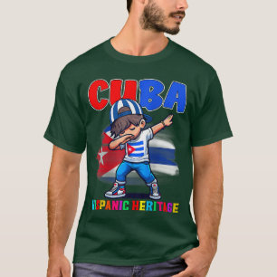 Camiseta Mes de la Herencia Hispana Bandera Cubana Cuba Dab