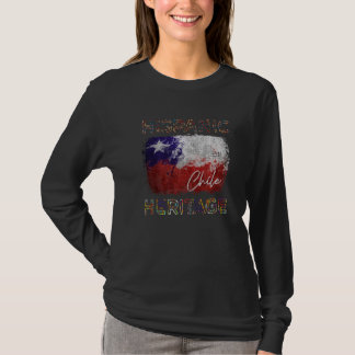 Camiseta Mes de la Herencia Hispana Bandera de Chile Latino