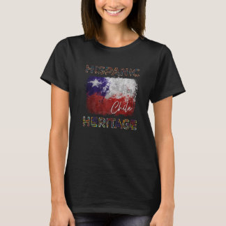 Camiseta Mes de la Herencia Hispana Bandera de Chile Latino