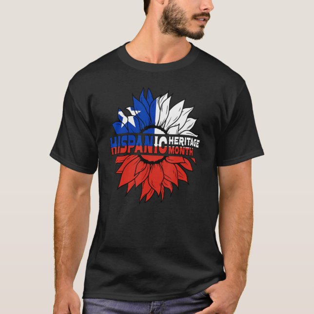 Camiseta Mes de la Herencia Hispana Bandera de Chile Orgull (Anverso)
