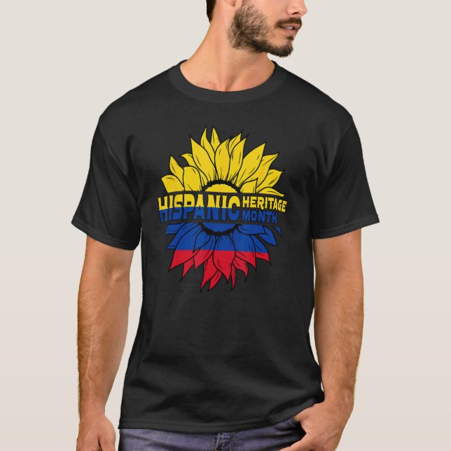 Camiseta Mes De La Herencia Hispana Bandera De Colombia Gir (Anverso)