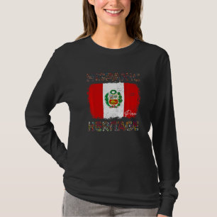 Camiseta Mes de la Herencia Hispana Bandera de Perú Latino 