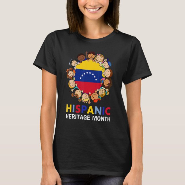 Camiseta Mes de la Herencia Hispana Bandera de Venezuela Ch (Anverso)
