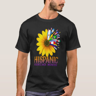 Camiseta Mes de la Herencia Hispana Bandera Latina Bonita F