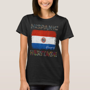 Camiseta Mes de la Herencia Hispana Bandera Paraguay Paragu