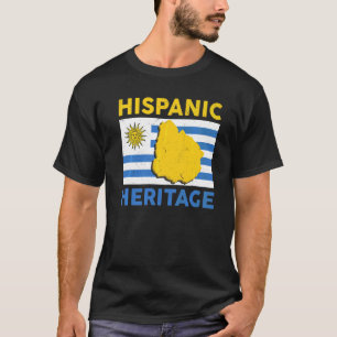 Camiseta Mes de la Herencia Hispana Bandera Uruguaya Niños