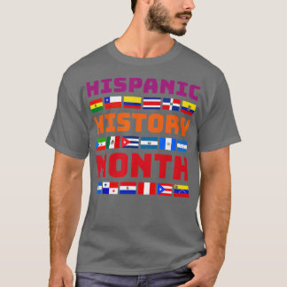 Camiseta Mes de la herencia hispana Banderas latinas