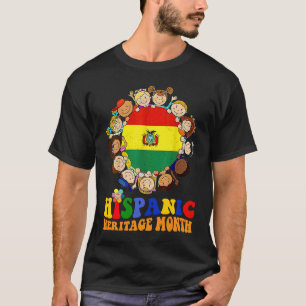 Camiseta Mes de la Herencia Hispana Bolivia Niños Niñas 1