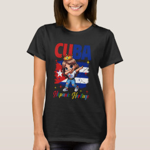Camiseta Mes de la Herencia Hispana de Cuba Bandera Cubana 