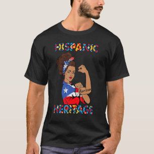 Camiseta Mes de la herencia hispana Mujeres Puerto Rico