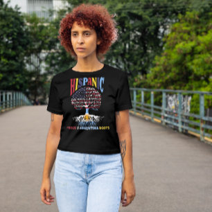 Camiseta Mes de la herencia hispana Orgullosas raíces argen