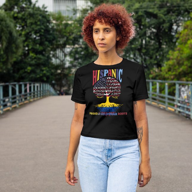 Camiseta Mes de la herencia hispana Orgullosas raíces colom (Subido por el creador)