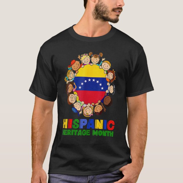 Camiseta Mes de la Herencia Hispana Venezuela Niños Chicas (Anverso)