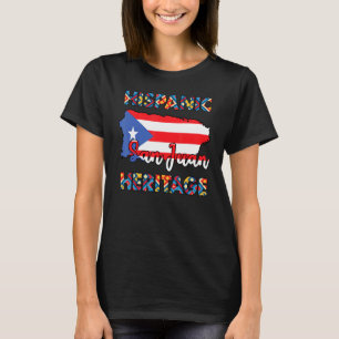 Camiseta Mes de la herencia hispánica Bandera de Puerto Ric