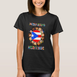 Camiseta Mes de la herencia hispánica Bandera de Puerto Ric