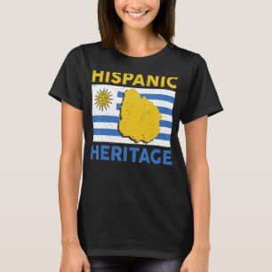 Camiseta Mes de la herencia hispánica Bandera uruguaya Urug