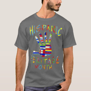 Camiseta Mes de la herencia hispánica Banderas de los paíse