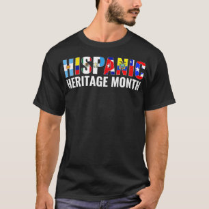 Camiseta Mes de la herencia hispánica Banderas de países la