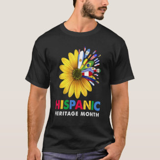 Camiseta Mes de la herencia hispánica Banderas de países la