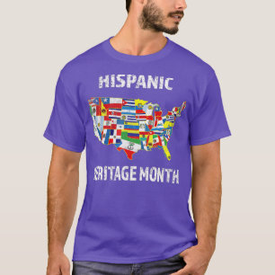 Camiseta Mes de la herencia hispánica Banderas de países la