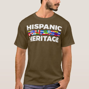 Camiseta Mes de la herencia hispánica Banderas del país lat