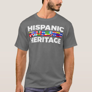 Camiseta Mes de la herencia hispánica Banderas del país lat