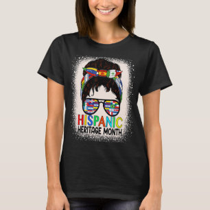 Camiseta Mes de la herencia hispánica banderas desordenadas