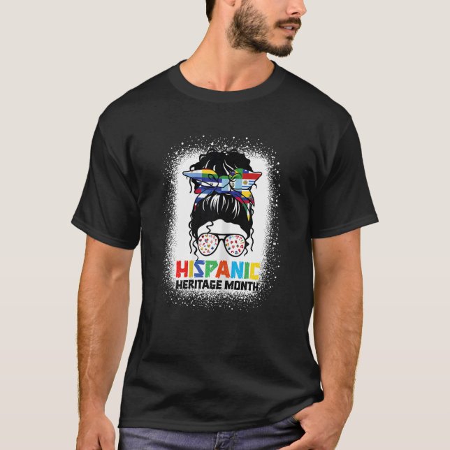 Camiseta Mes de la herencia hispánica de las mujeres bander (Anverso)