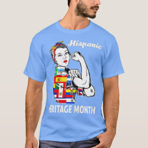 Camiseta Mes de la herencia hispánica de mujeres hispanas p
