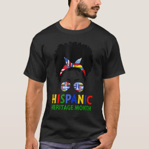 Camiseta Mes de la herencia hispánica: desordenadas bandera