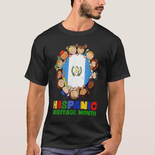 Camiseta Mes de la herencia hispánica Guatemala Niños Chica (Anverso)