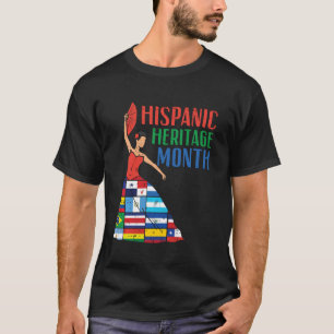 Camiseta Mes de la herencia hispánica Latina Dance Banderas