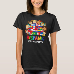 Camiseta Mes de la herencia hispánica Los países latinos ma