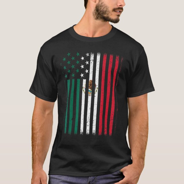 Camiseta Mes de la herencia hispánica México Bandera estado (Anverso)