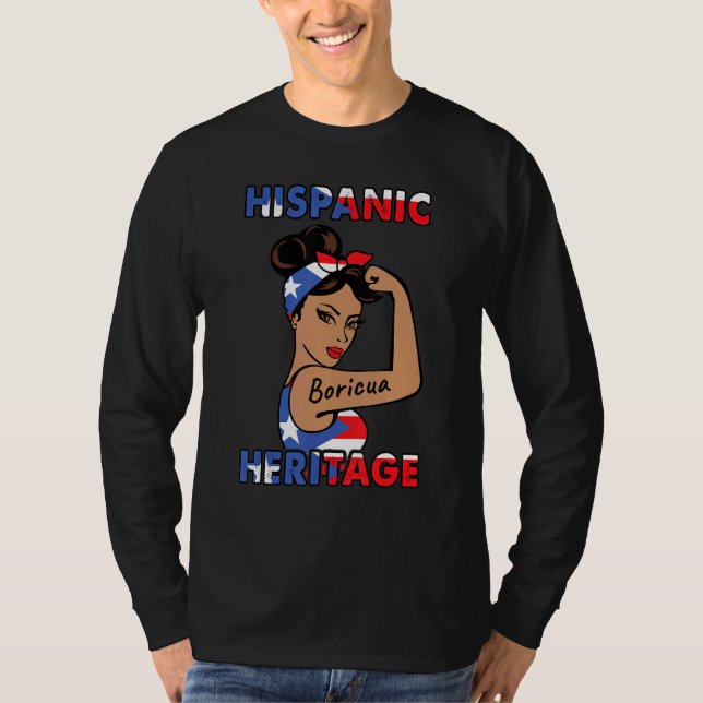 Camiseta Mes de la herencia hispánica mujer joven de Puerto (Anverso)